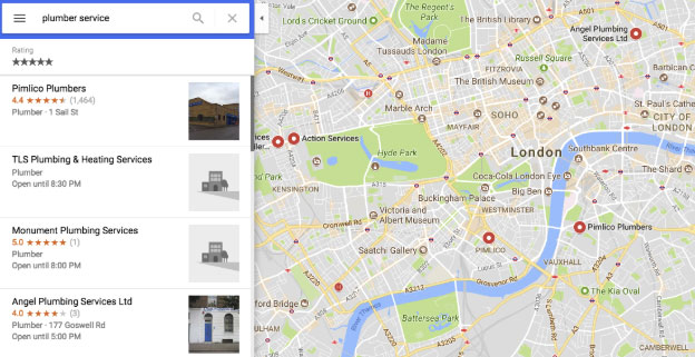 Plumber Services plumber services on Google map