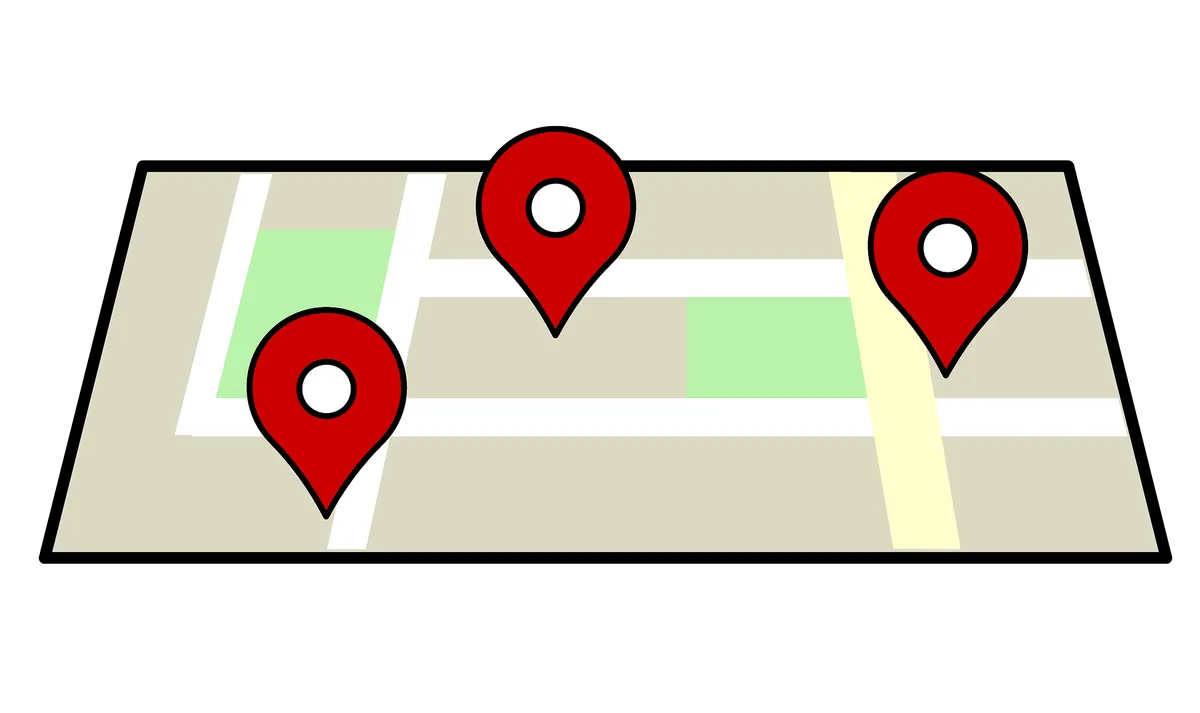 Google Maps open on a phone showing a residential area
