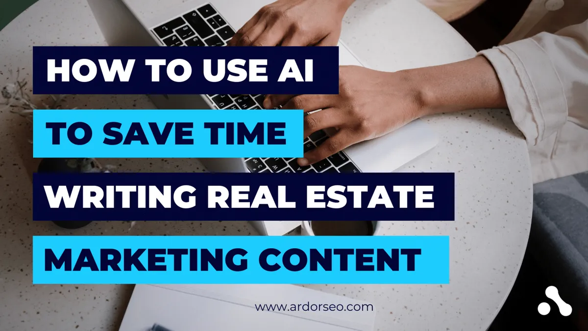 Real estate agent using laptop alongside AI to curate real estate listing descriptions