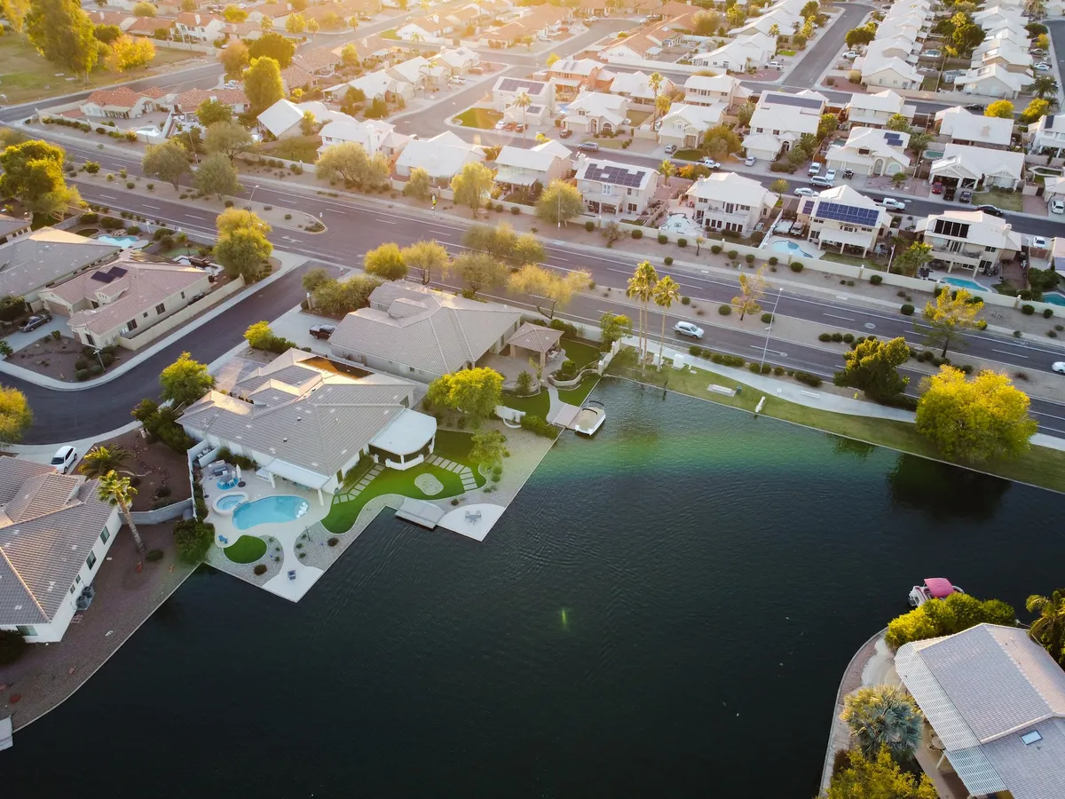 Landscape Images and Pictures, Aerial View, Neighborhood