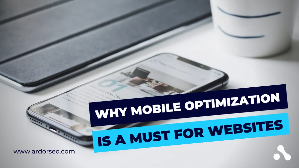 Mobile phone with mobile optimized site open