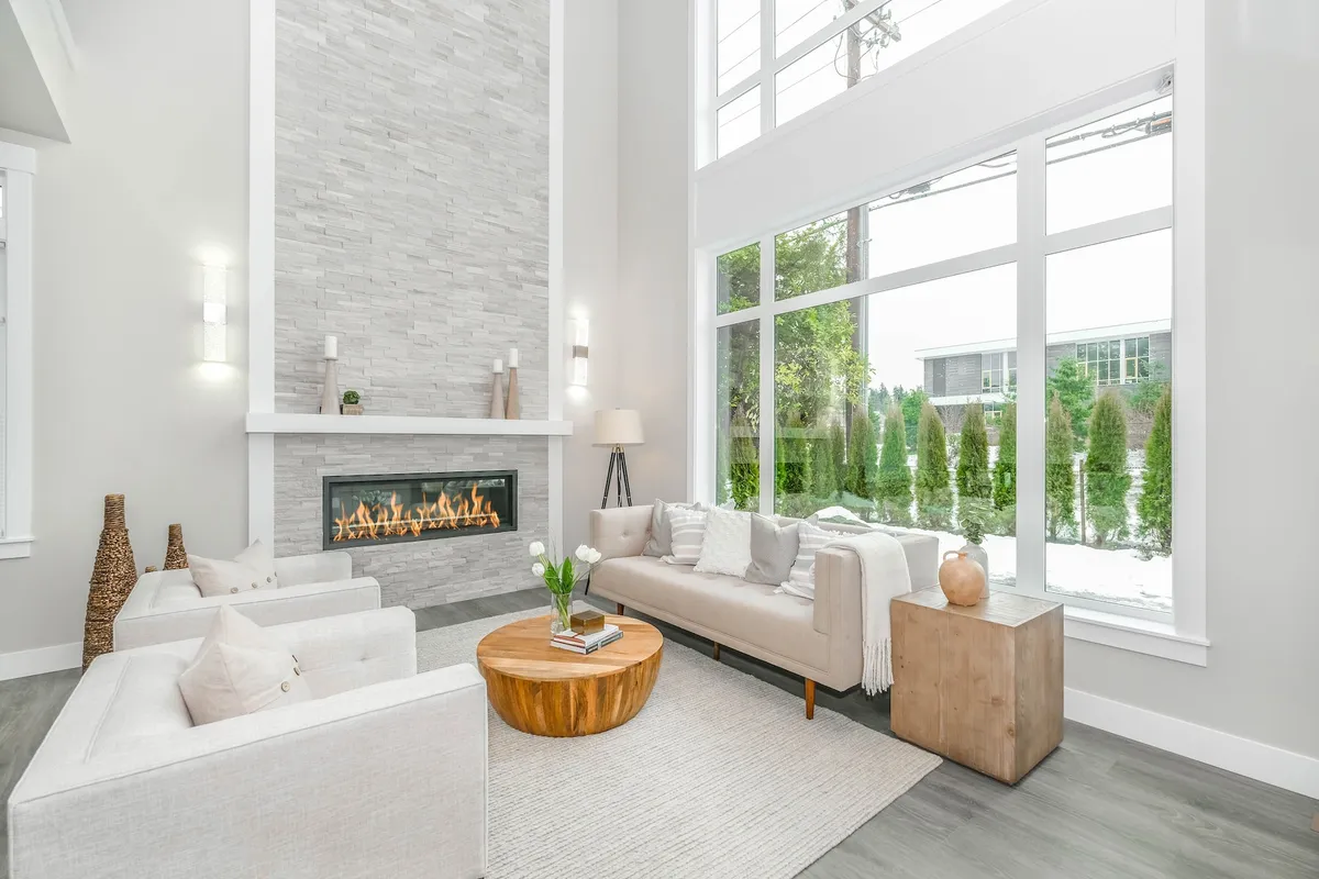 Living room staged for an effective real estate marketing video.