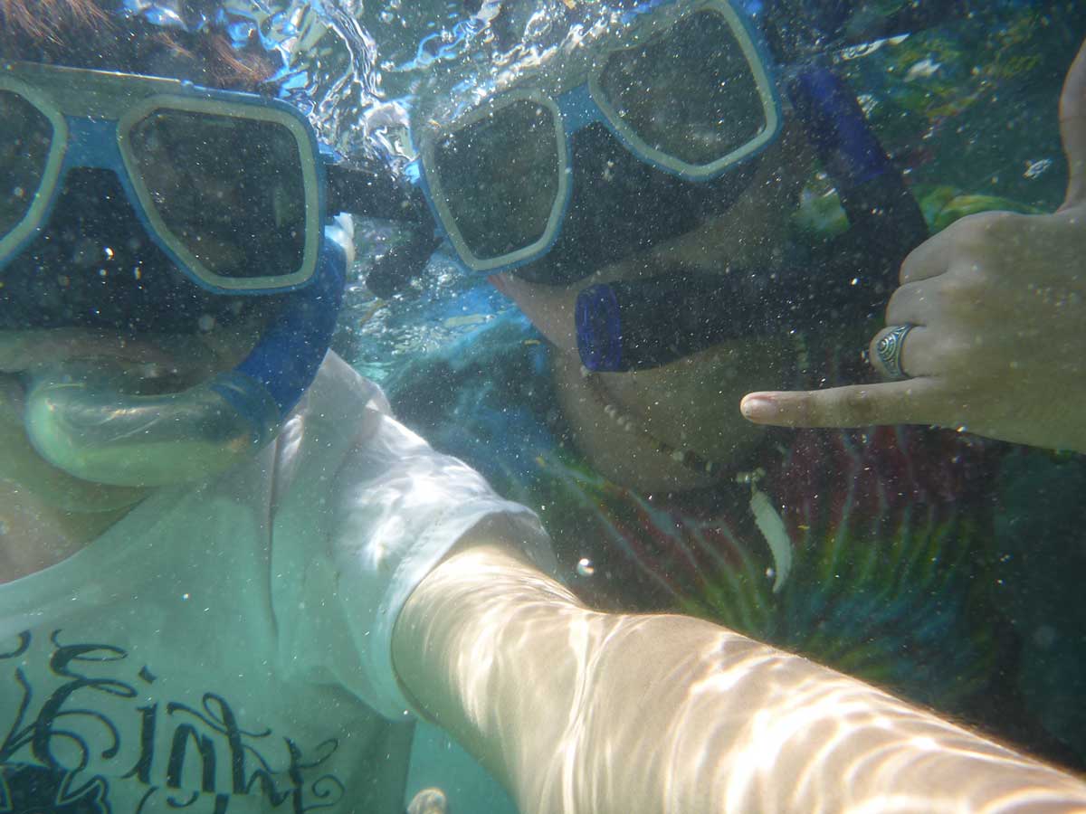 Davao SEO Team under the water in Samal