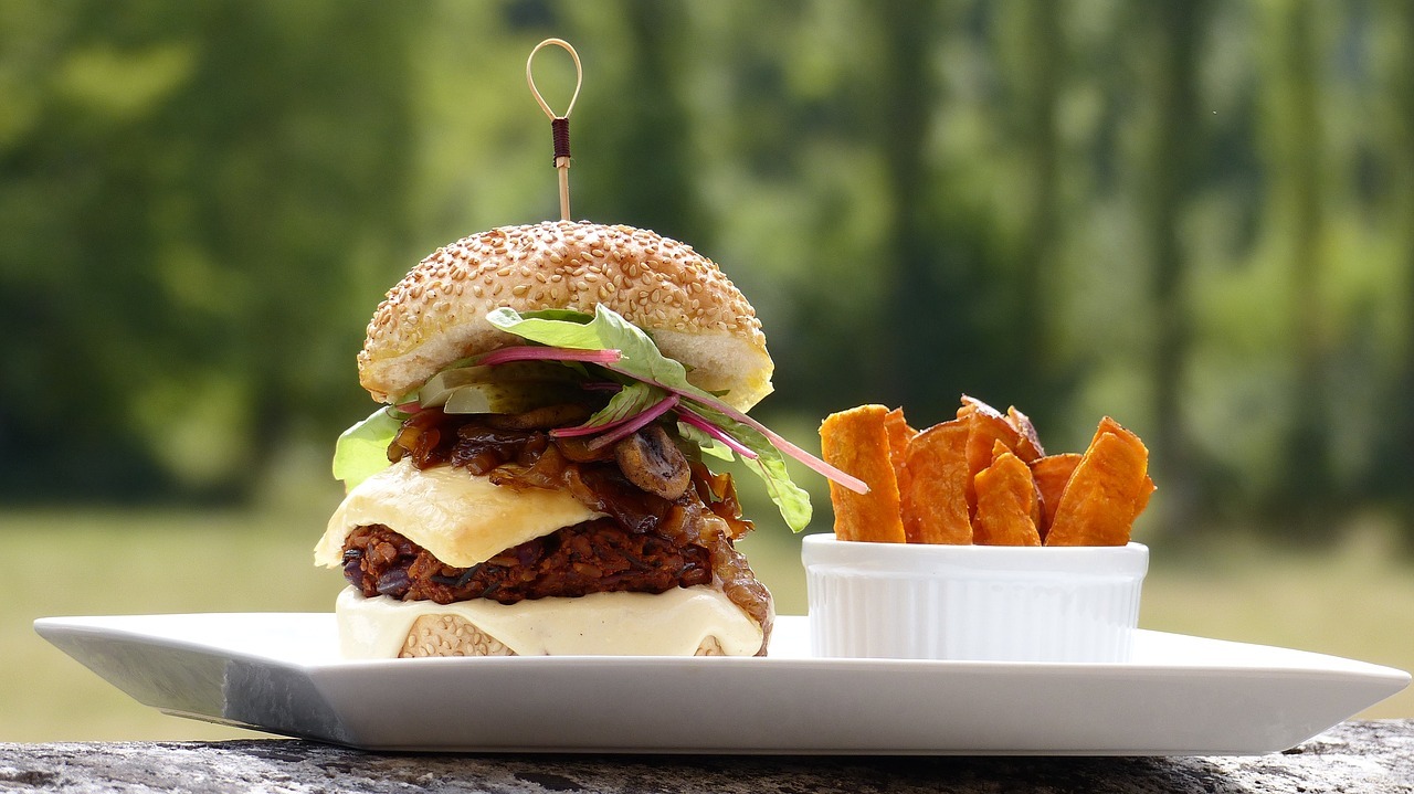 a delicious vegan burger a delicious vegan burger