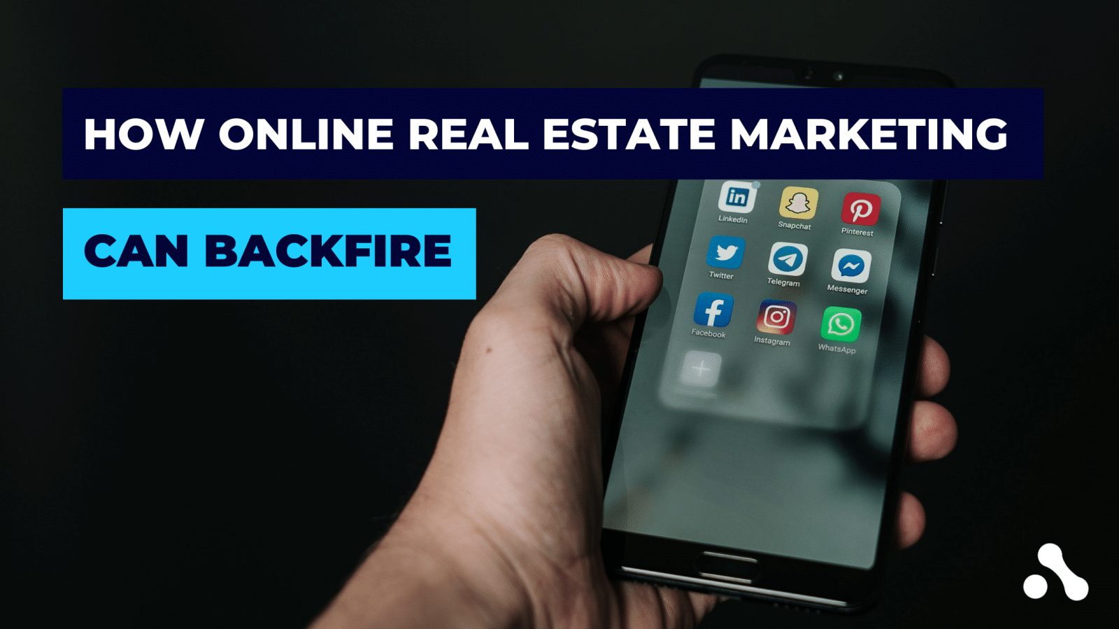 A real estate agent with a list of social media apps on their device