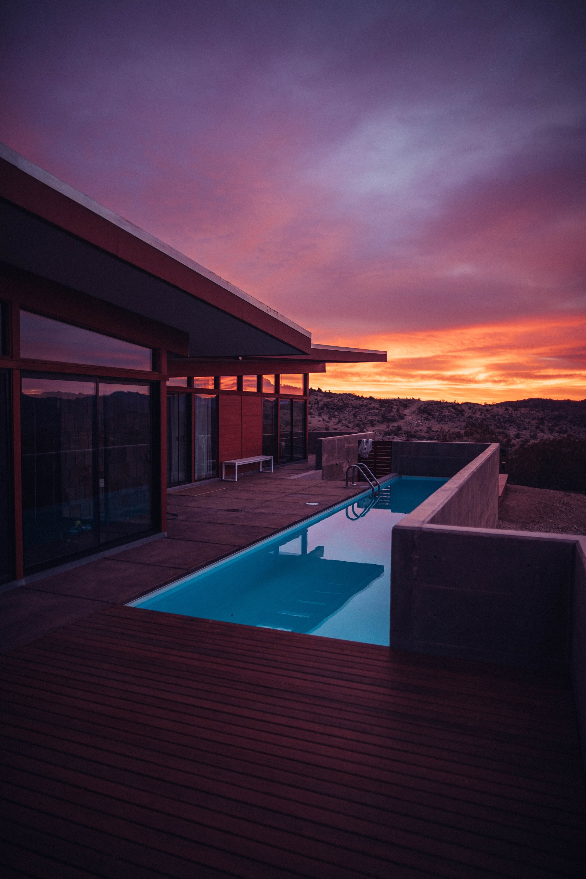View of the sunset from a home.